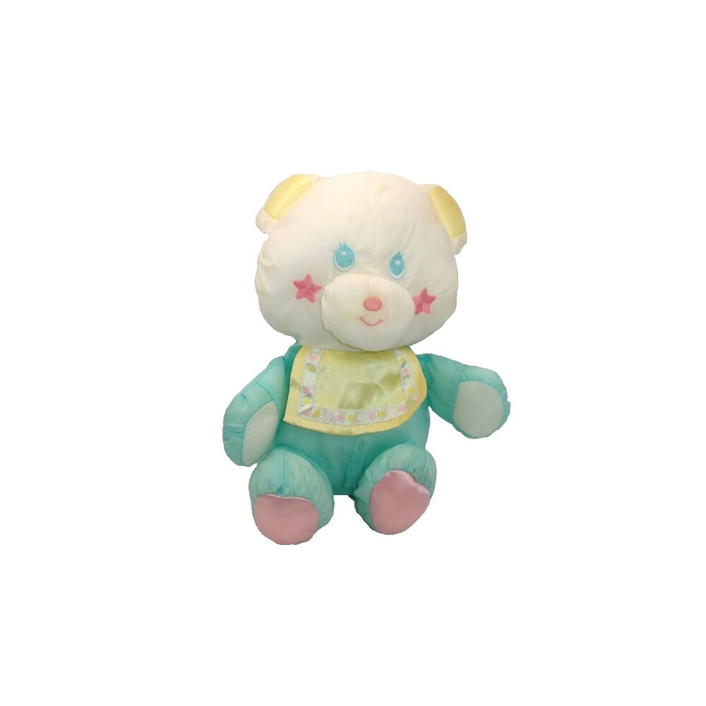 Playskool Sweet Beginnings Nylon Bear Plush Embroidered Parachute Fabric Pastels